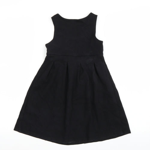 Marks and Spencer Girls Black   Skater Dress  Size 5-6 Years
