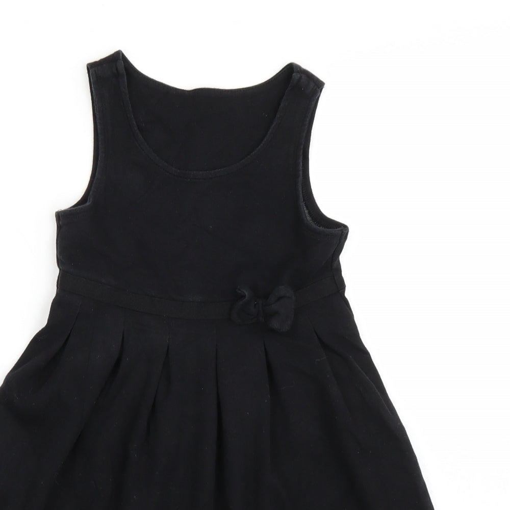 Marks and Spencer Girls Black   Skater Dress  Size 5-6 Years