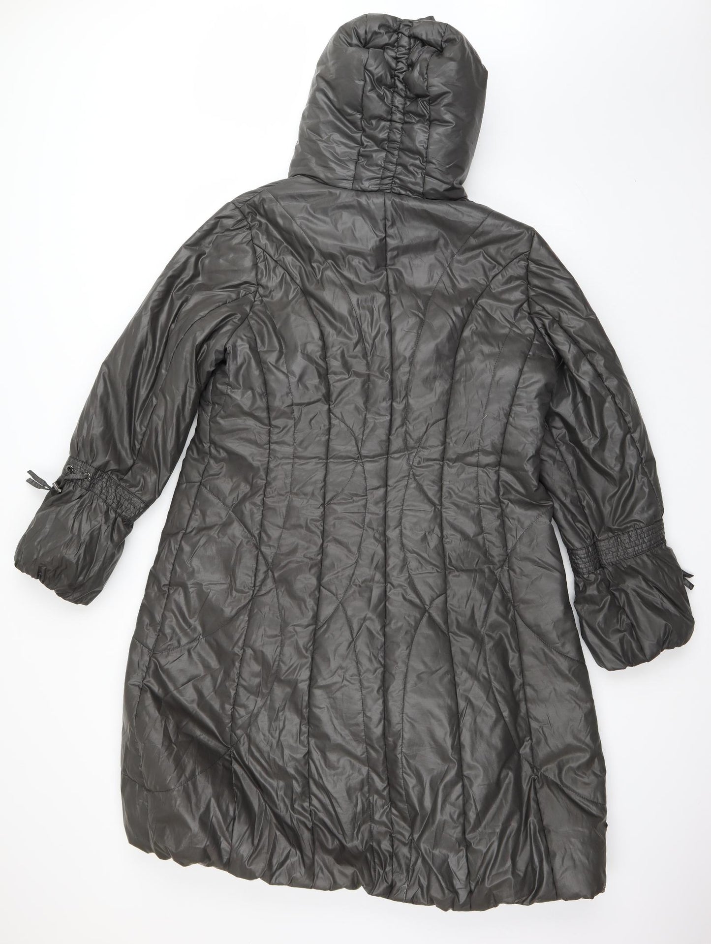 Concept K Womens Grey   Quilted Coat Size 16
