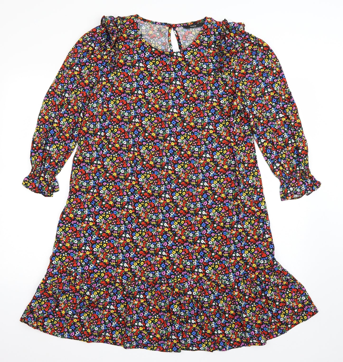 George Womens Multicoloured Floral  T-Shirt Dress  Size 12