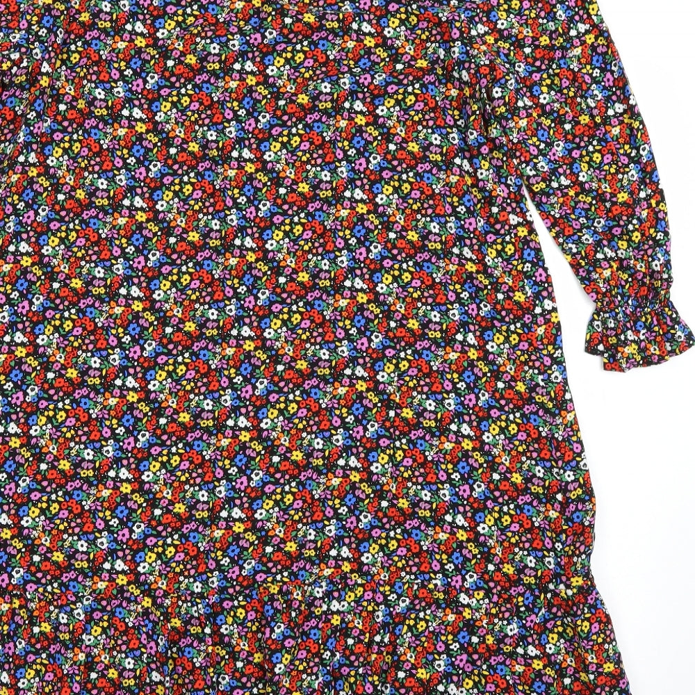 George Womens Multicoloured Floral  T-Shirt Dress  Size 12