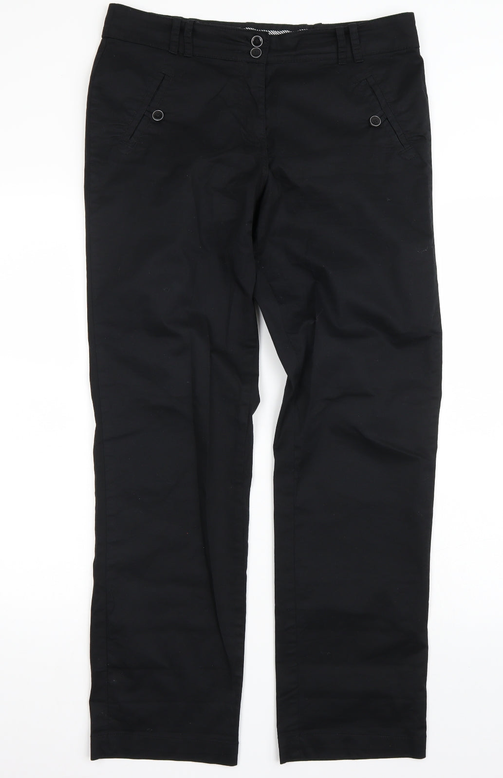 Debenhams Womens Black   Cargo Trousers Size 12 L30 in