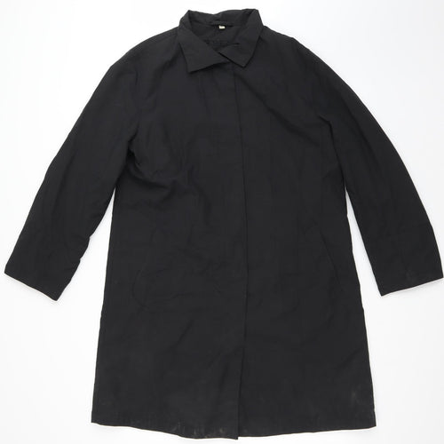 Four Seasons London Womens Black   Trench Coat Coat Size M
