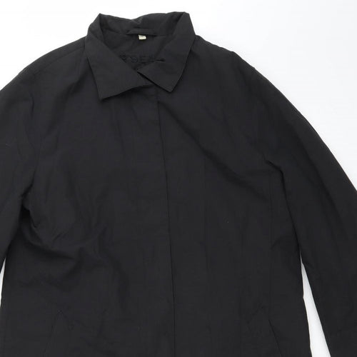Four Seasons London Womens Black   Trench Coat Coat Size M