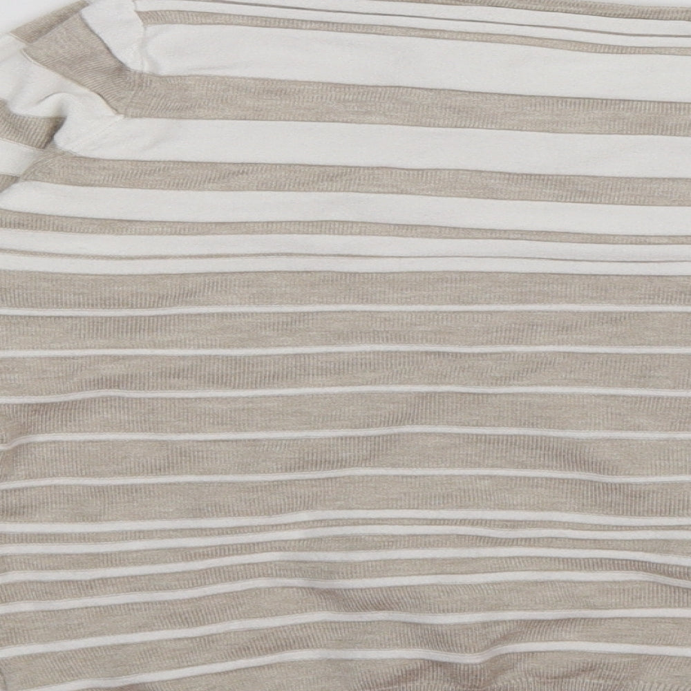 Country Casuals Womens Beige Striped  Pullover Jumper Size S