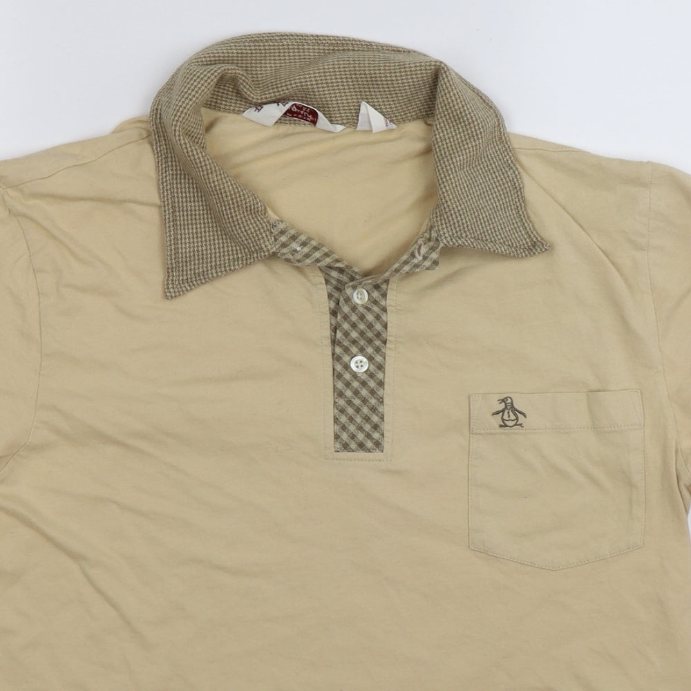 Penguin Mens Beige    Polo Size L