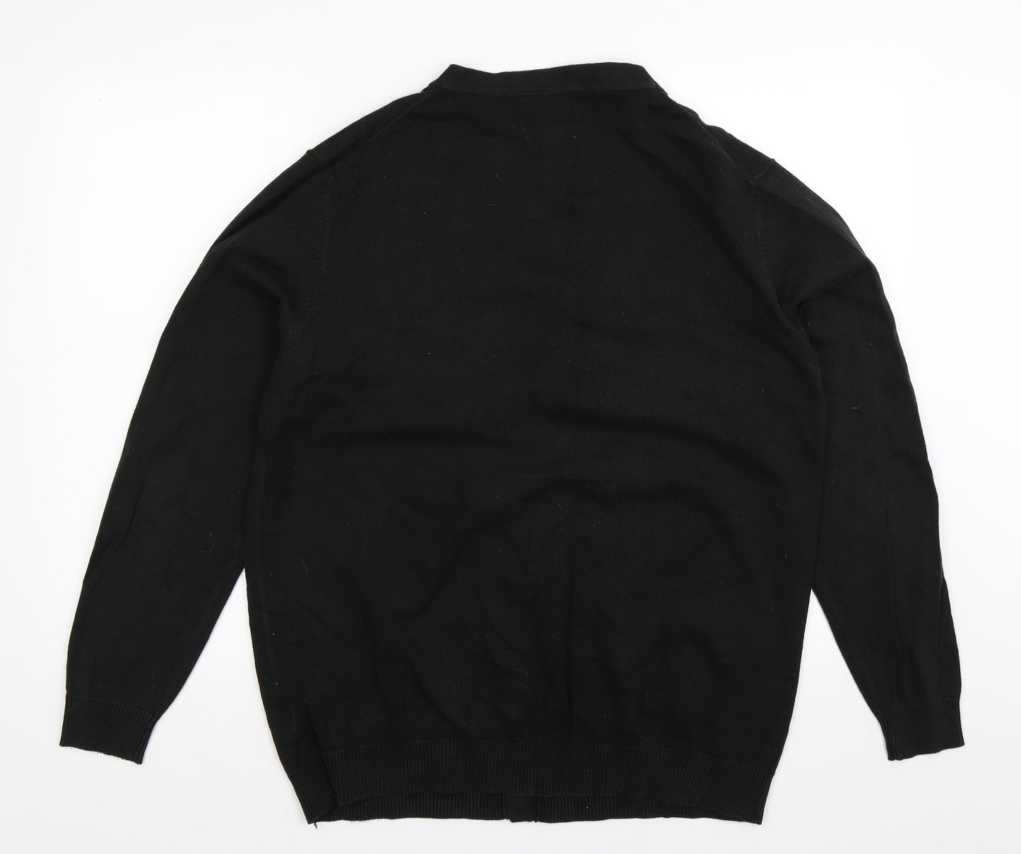 JACK & JONES Mens Black  Knit Cardigan Jumper Size 2XL