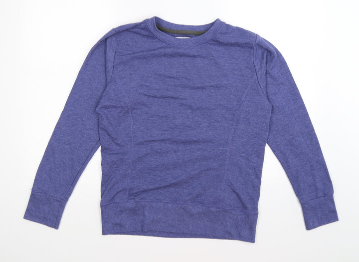 Anvil Womens Purple Jersey Pullover Sweatshirt Size M