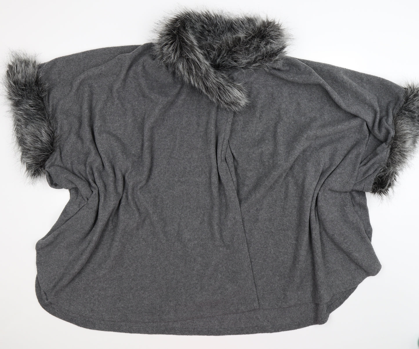 Very Womens Grey  Knit Cape Jumper Size M