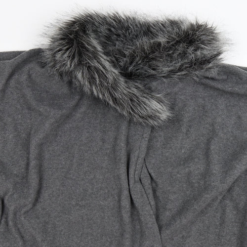 Very Womens Grey  Knit Cape Jumper Size M