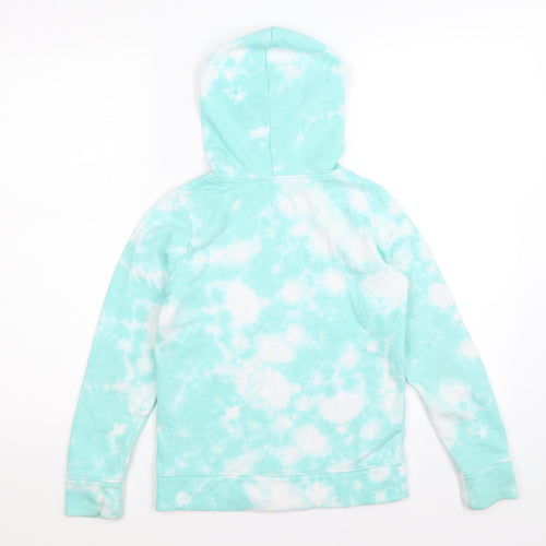 Gap Girls Green Geometric Jersey Pullover Hoodie Size 10 Years  - Tie Dye