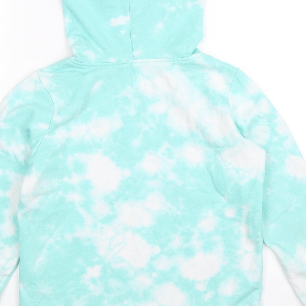 Gap Girls Green Geometric Jersey Pullover Hoodie Size 10 Years  - Tie Dye