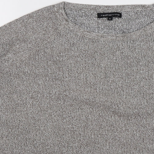 Red Herring Mens Grey   Pullover Jumper Size XL