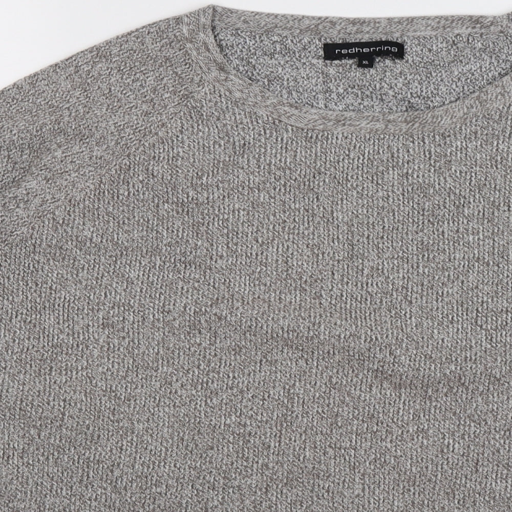 Red Herring Mens Grey   Pullover Jumper Size XL