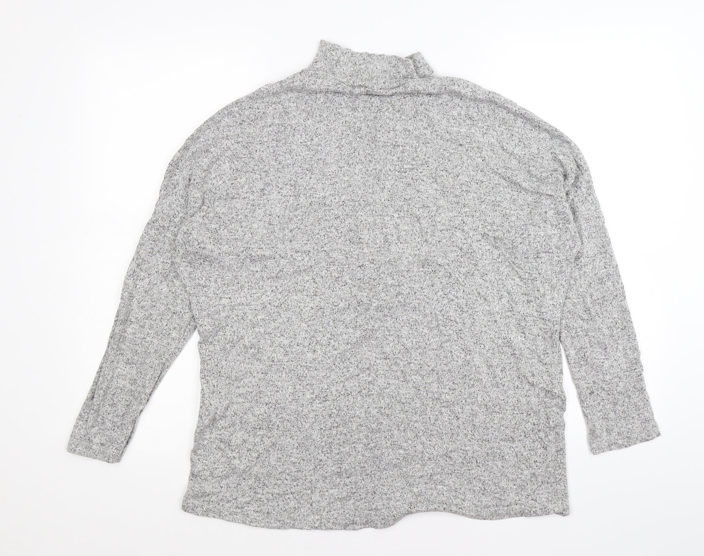 Select Womens Grey Striped Knit Pullover Jumper Size M