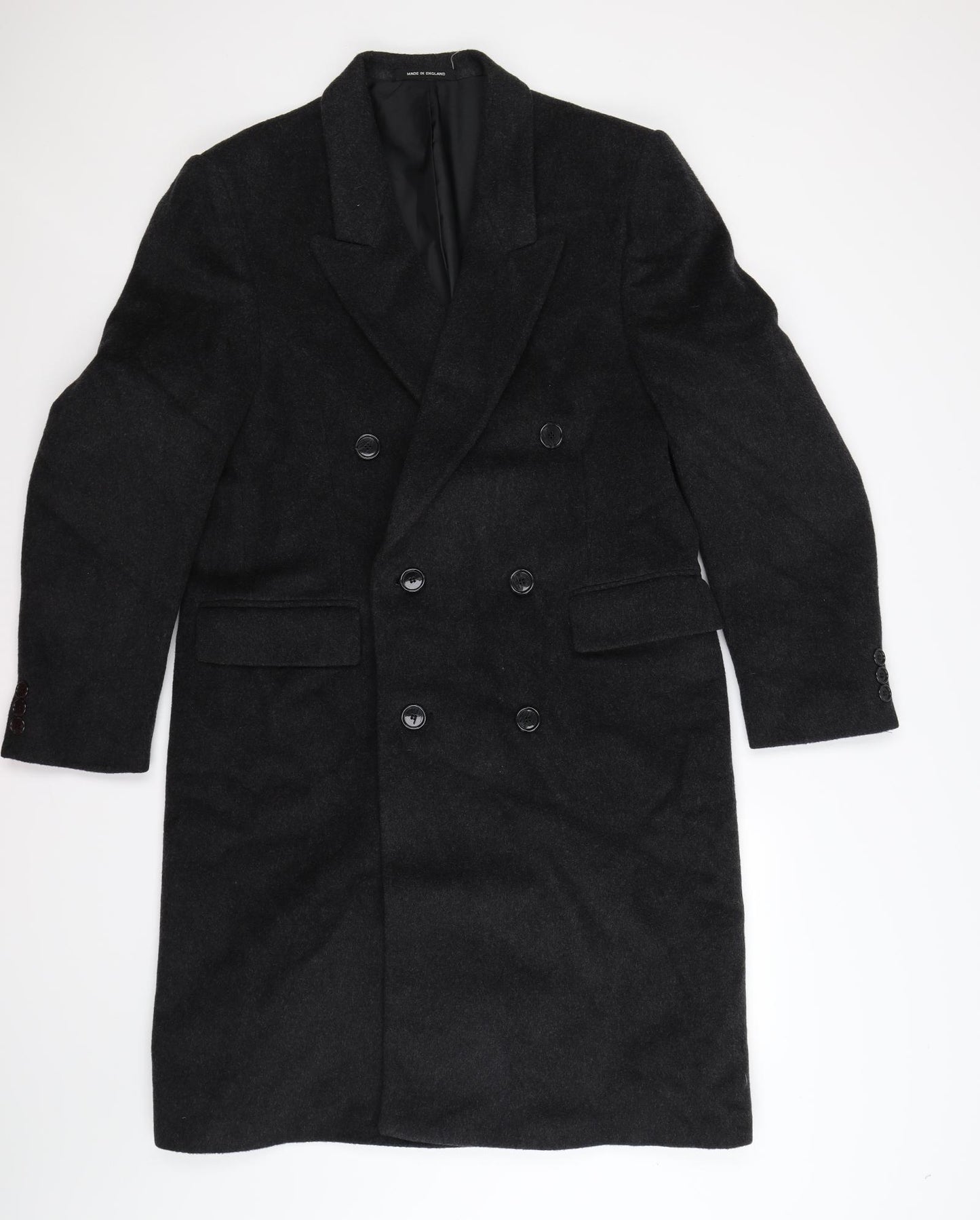 Made in Italy Mens Grey  Knit Overcoat Coat Size L