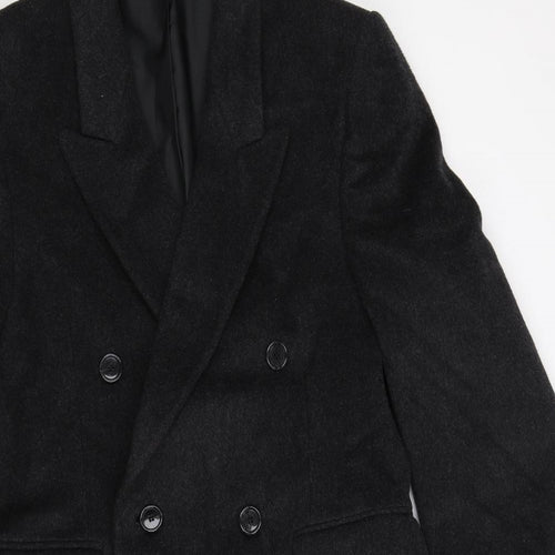 Made in Italy Mens Grey  Knit Overcoat Coat Size L