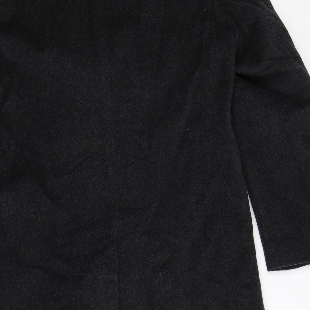 Made in Italy Mens Grey  Knit Overcoat Coat Size L