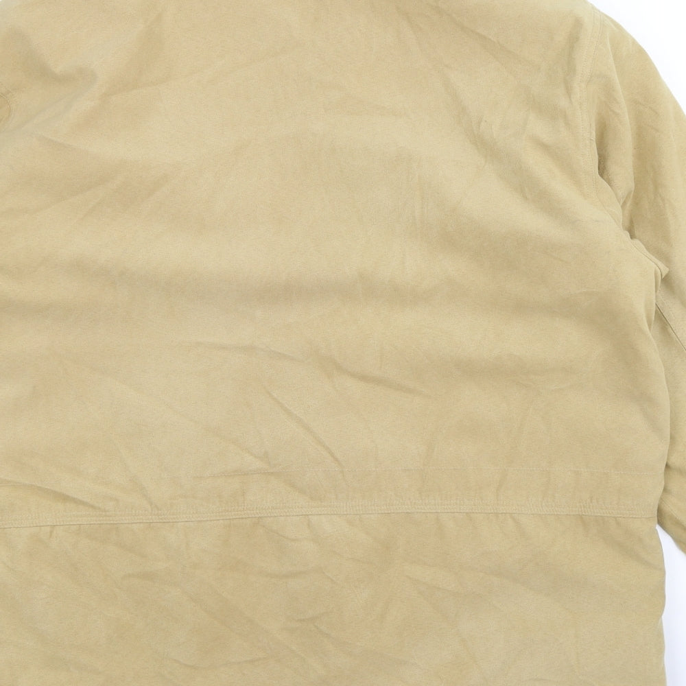 beketex Womens Beige  Velour Pea Coat Coat Size 14  - faux suede