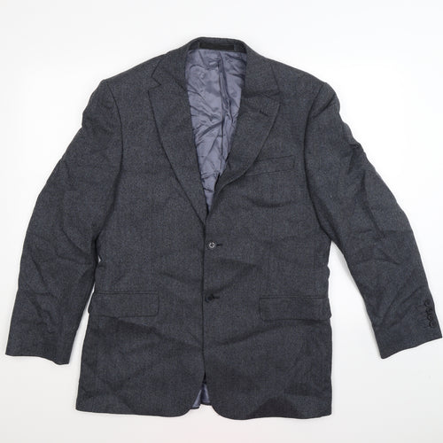 Marks and Spencer Mens Blue  Tweed Jacket Suit Jacket Size 40