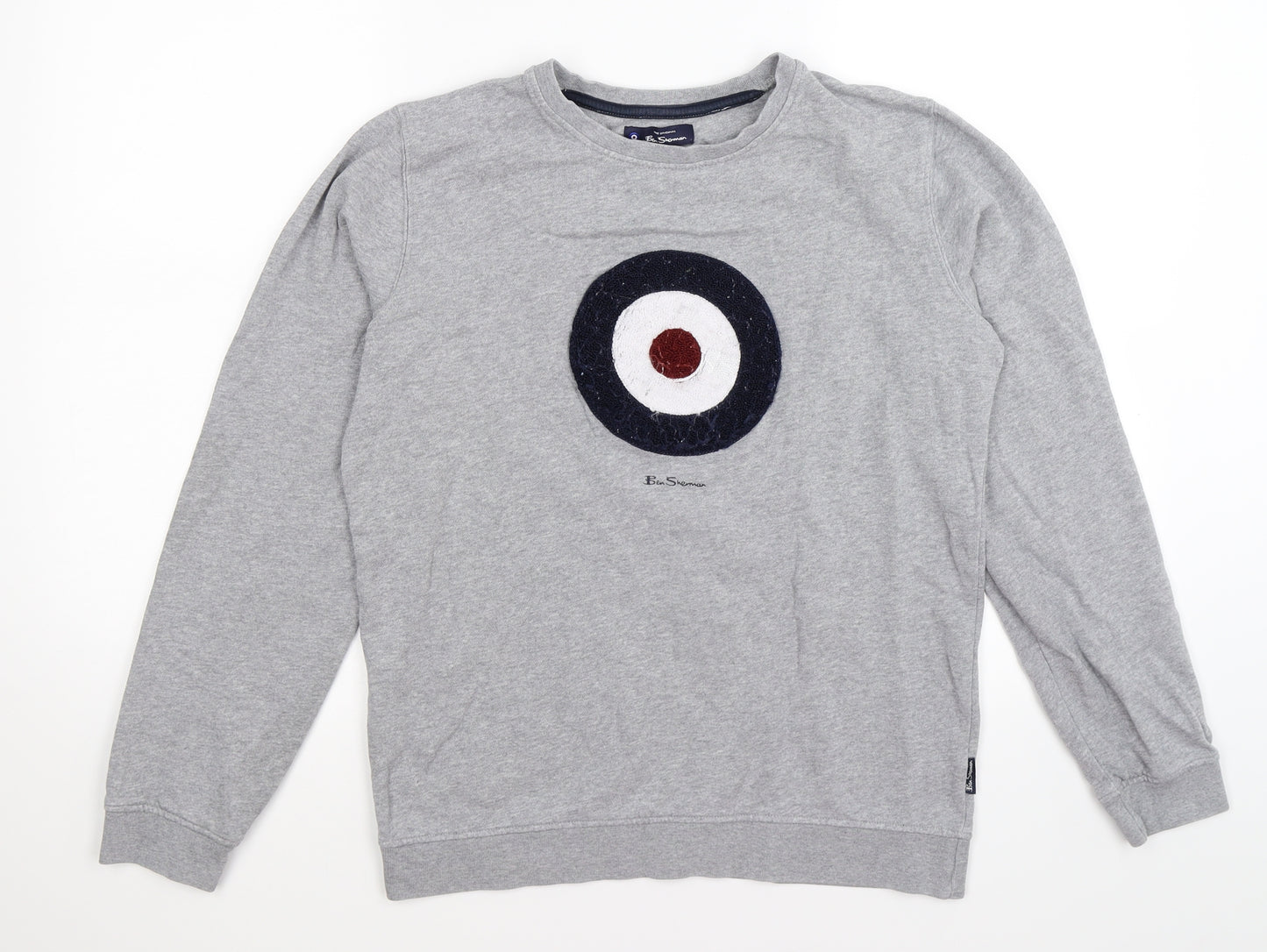 Ben Sherman Boys Grey  Jersey Pullover Sweatshirt Size 14-15 Years