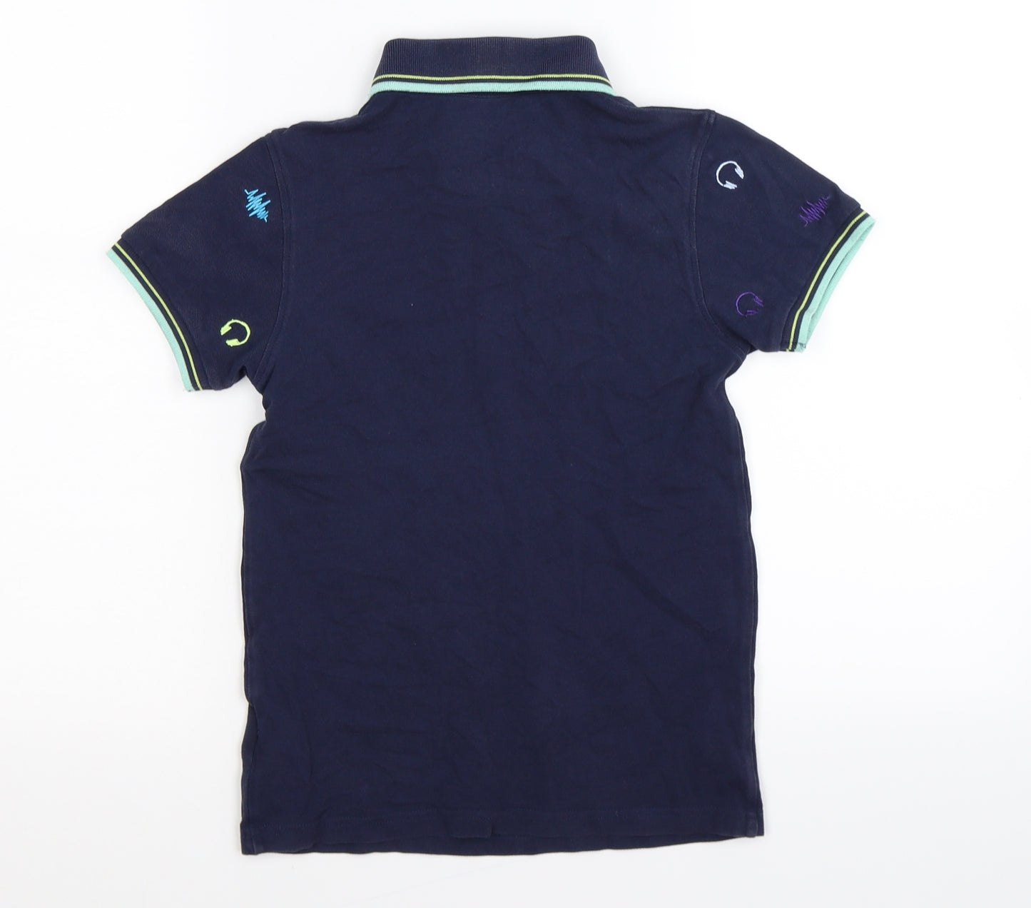 Blue Zoo Boys Blue   Basic Polo Size 9-10 Years  - music headhphones