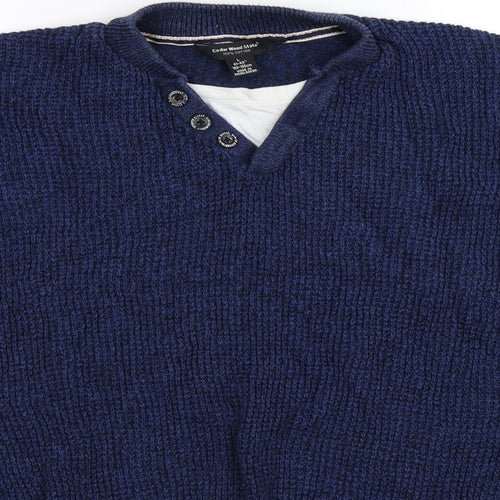 cedarwood state Mens Blue  Knit Pullover Jumper Size L