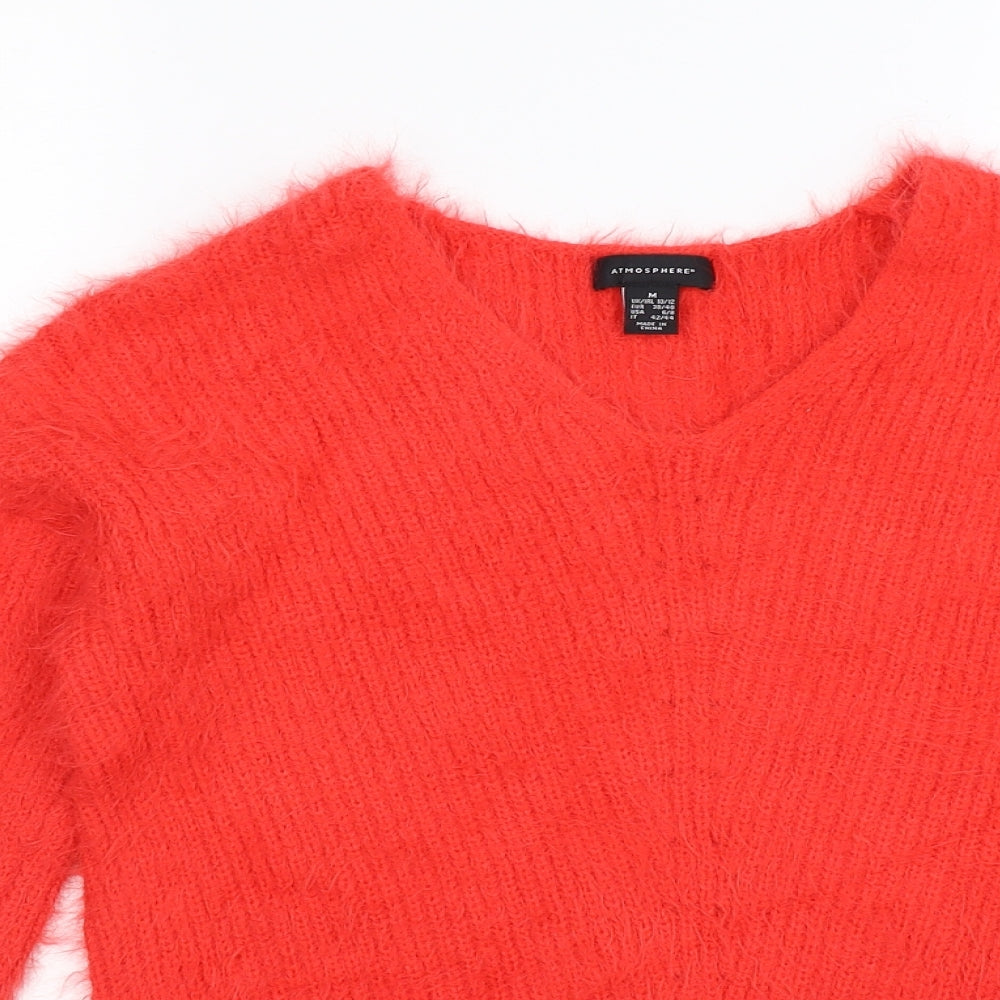 Atmosphere Womens Red  Knit Pullover Jumper Size M