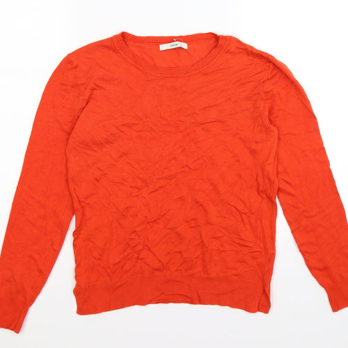 George Womens Orange  Knit Pullover Jumper Size 8