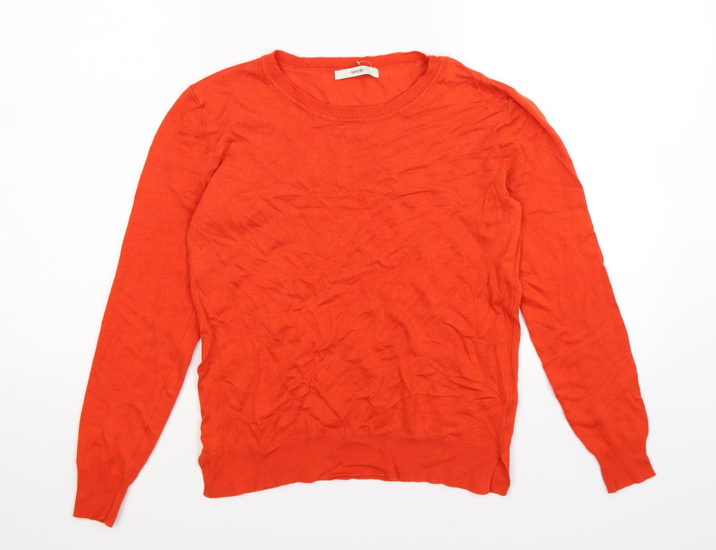 George Womens Orange  Knit Pullover Jumper Size 8