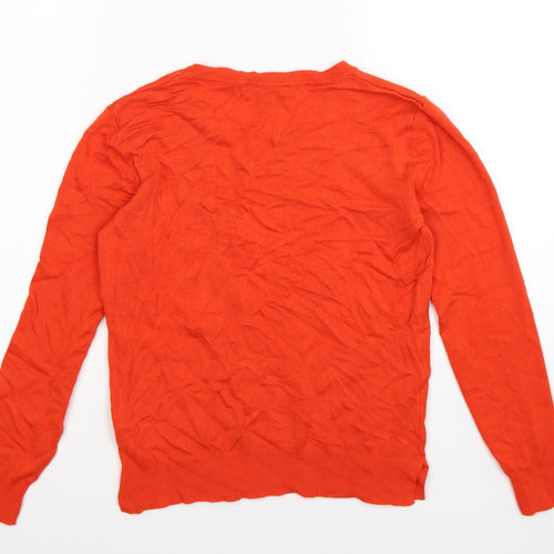 George Womens Orange  Knit Pullover Jumper Size 8