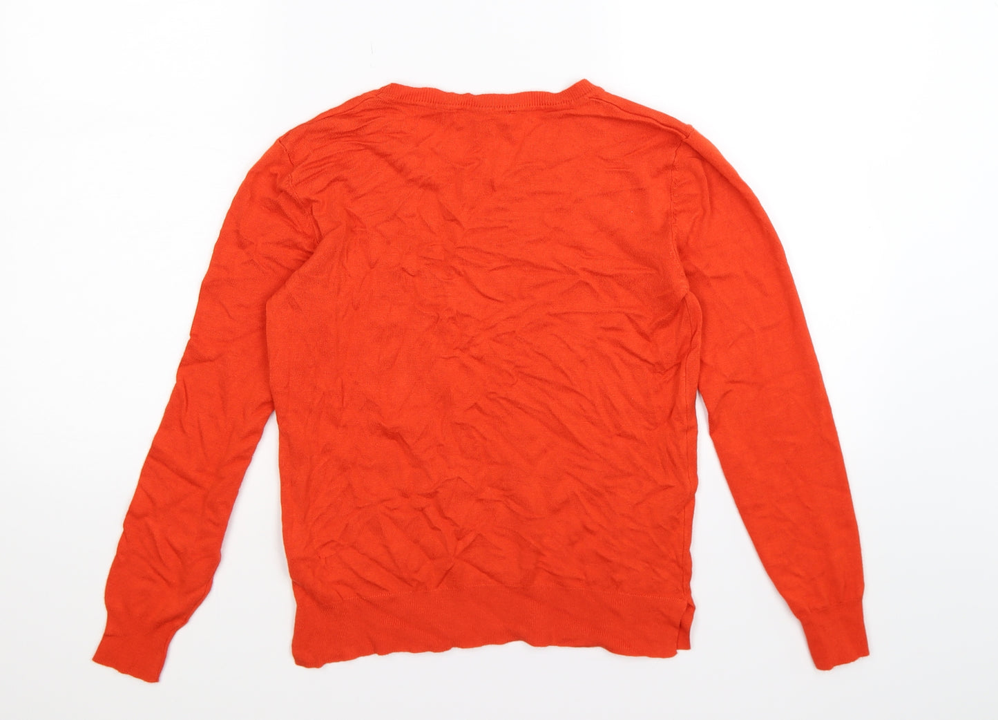 George Womens Orange  Knit Pullover Jumper Size 8