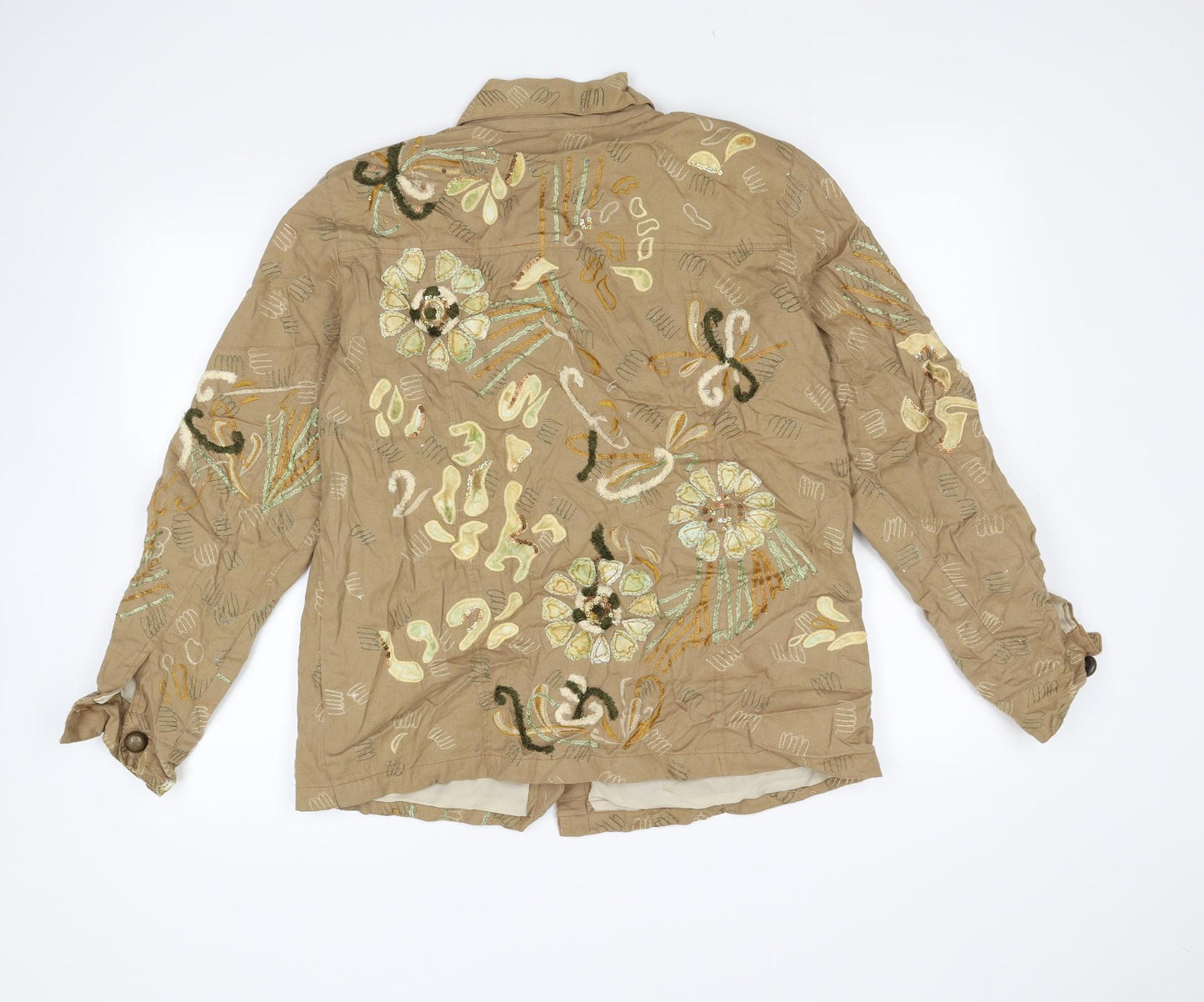 Indigo Moon Womens Beige   Jacket  Size M