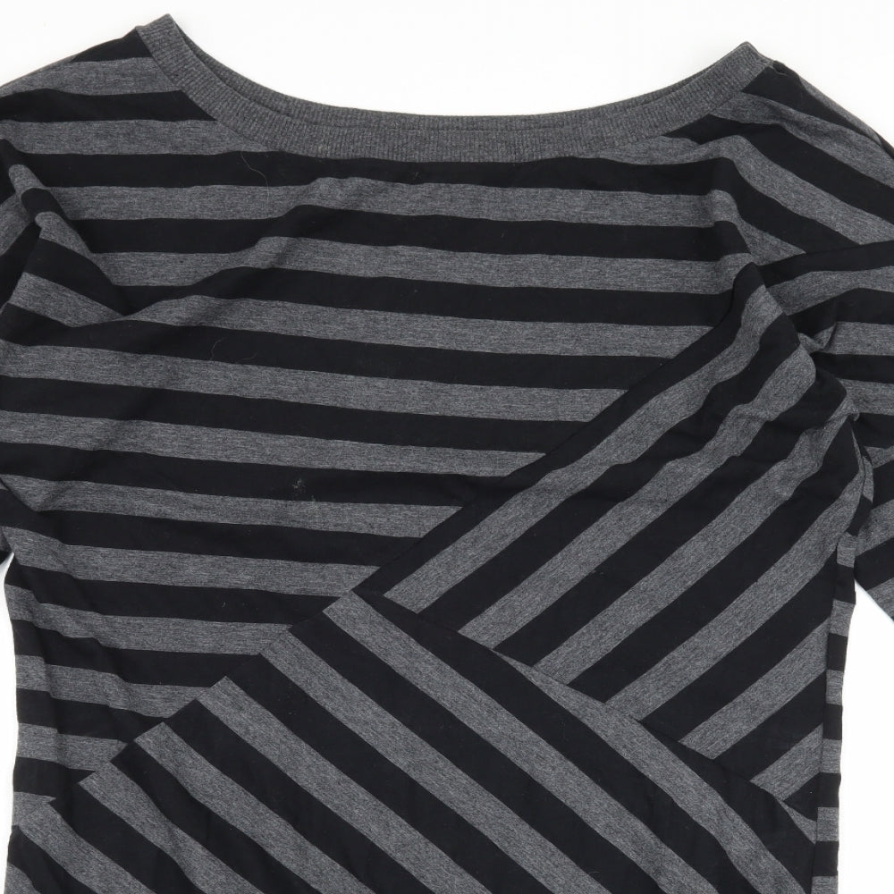 Primark Womens Black Striped  Jumper Dress  Size 12