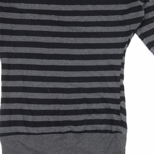 Primark Womens Black Striped  Jumper Dress  Size 12
