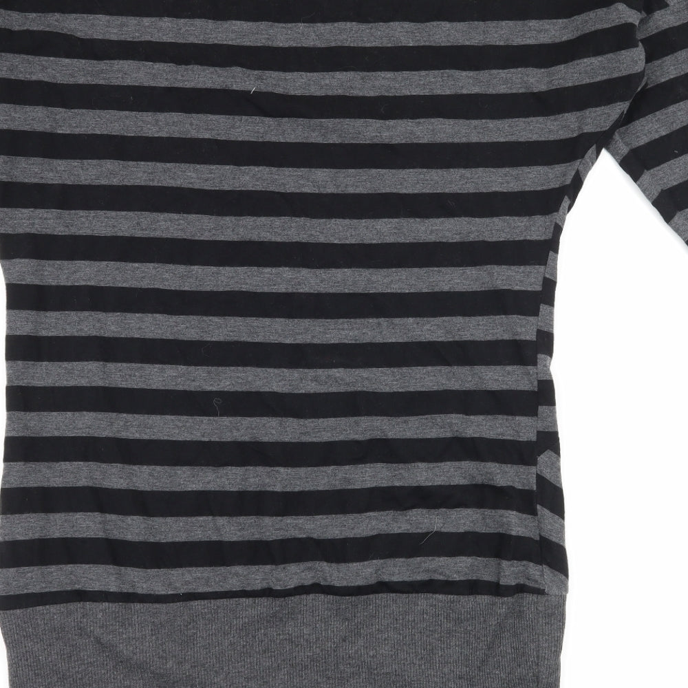 Primark Womens Black Striped  Jumper Dress  Size 12