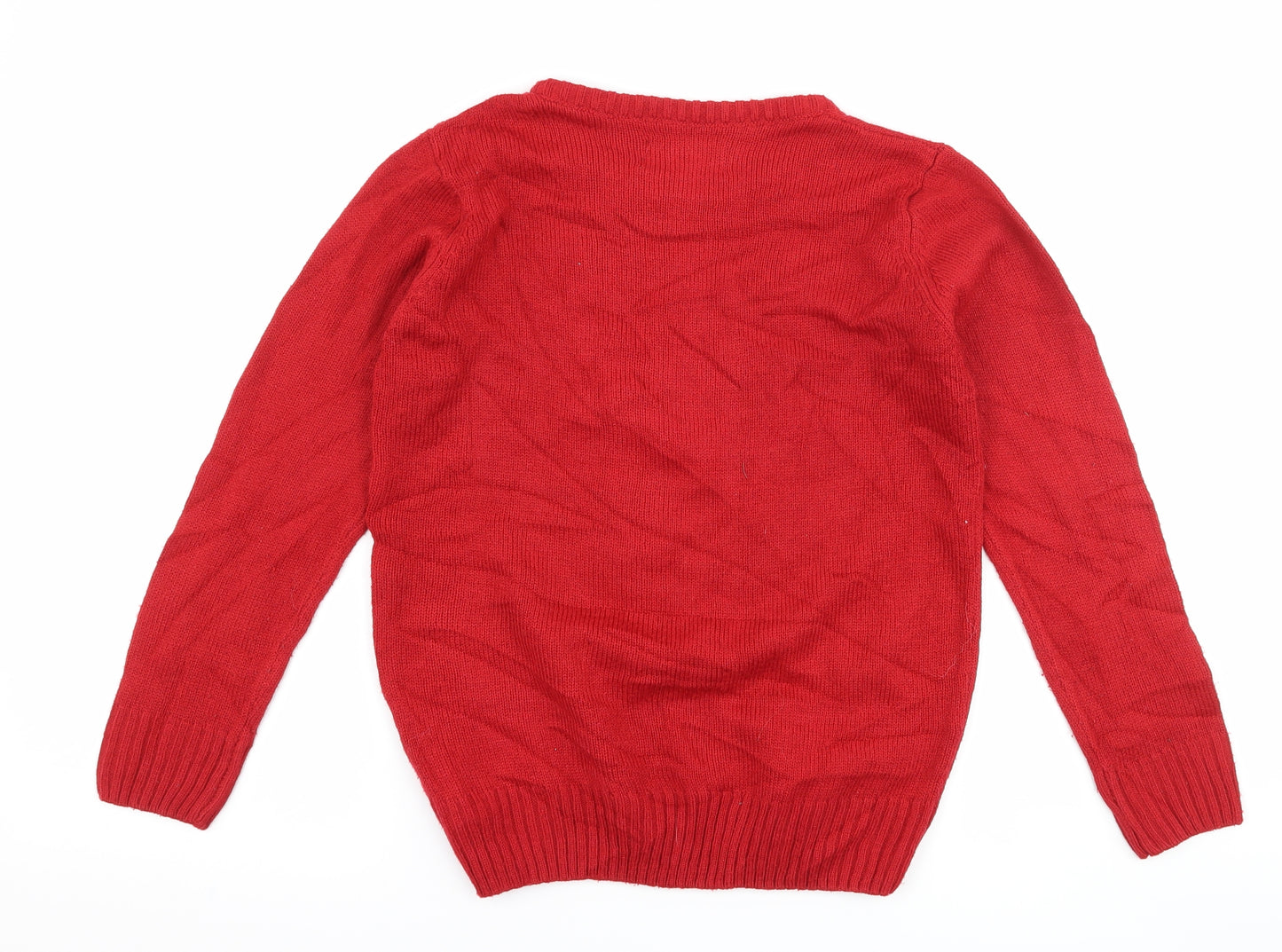 Urban Outlaws Boys Red   Pullover Jumper Size 8-9 Years  - christmas reindeer