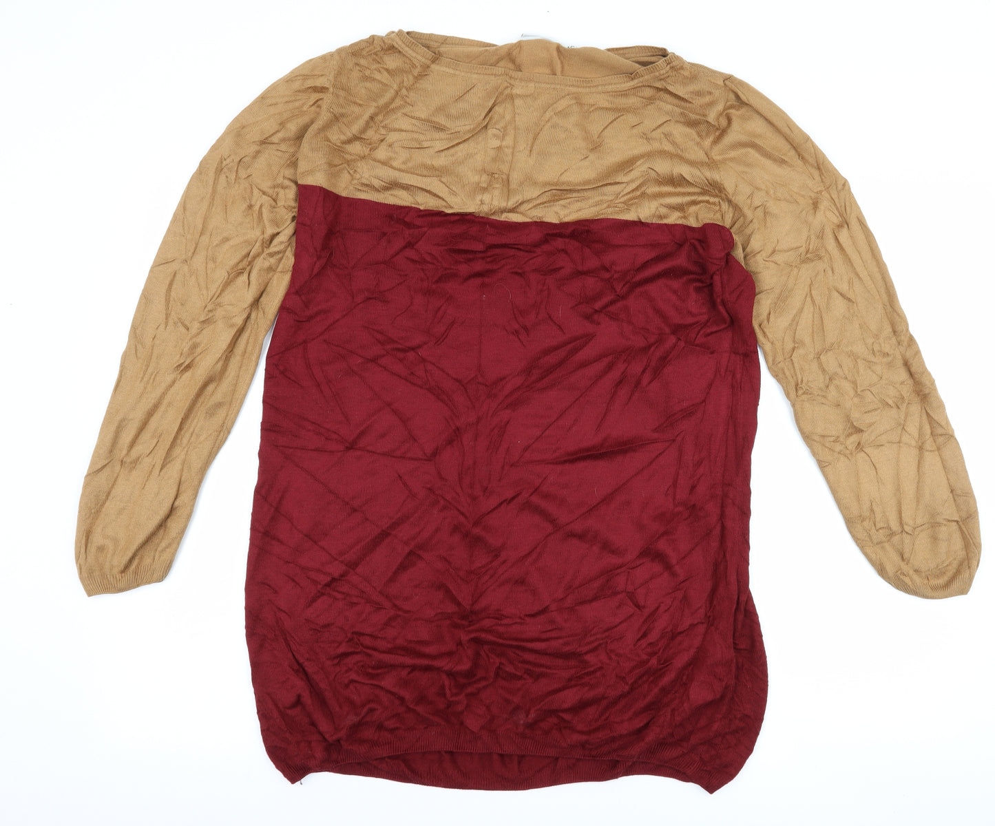 New Look Womens Red Striped  Pullover Jumper Size 18