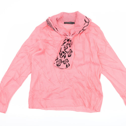Just Elegance Womens Pink   Pullover Jumper Size L