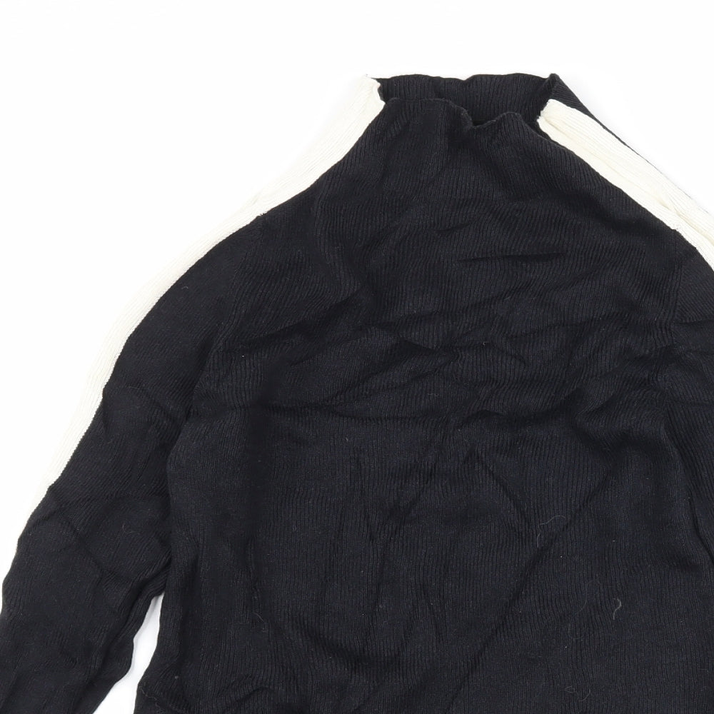 New Look Girls Black Striped  Pullover Jumper Size 12-13 Years