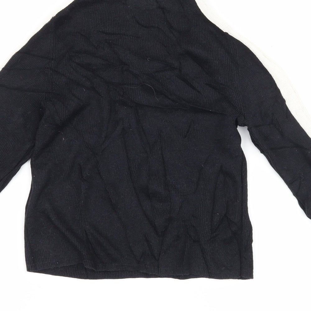New Look Girls Black Striped  Pullover Jumper Size 12-13 Years