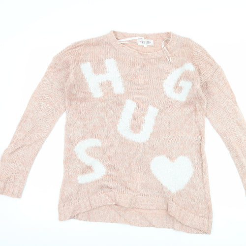 New Look Womens Pink   Pullover Jumper Size 8  - Hugs