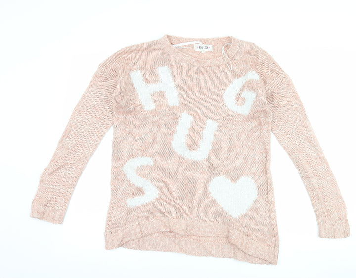 New Look Womens Pink   Pullover Jumper Size 8  - Hugs