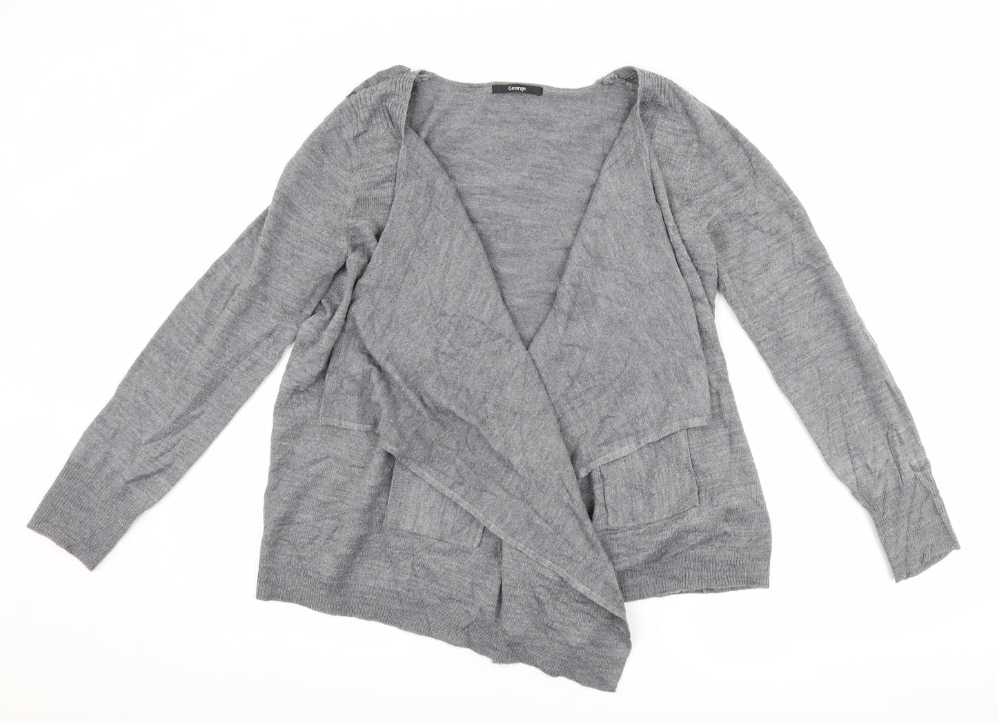 George Womens Grey   Cardigan Jumper Size 14