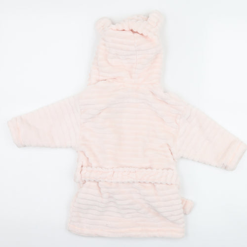 NEXT Girls Pink  Fleece Kimono Robe Size 9-12 Months
