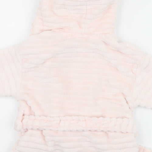 NEXT Girls Pink  Fleece Kimono Robe Size 9-12 Months