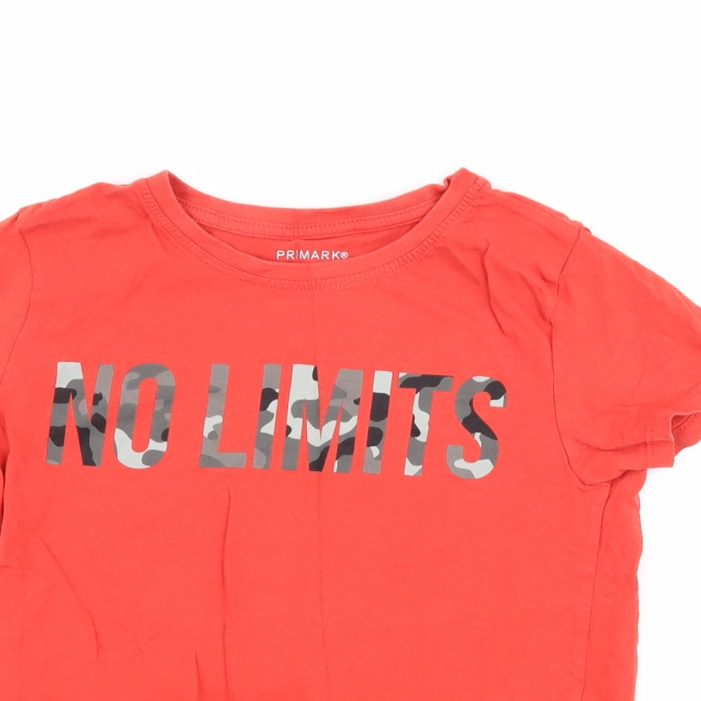 Primark Boys Red Camouflage  Basic T-Shirt Size 9-10 Years  - No Limits