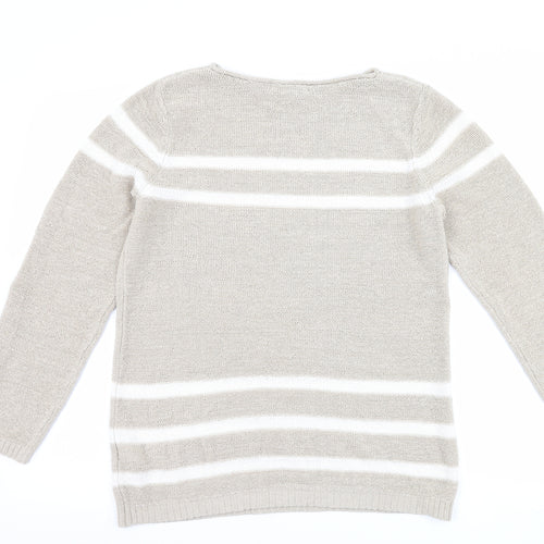 Bonmarché Womens Beige Striped  Pullover Jumper Size S