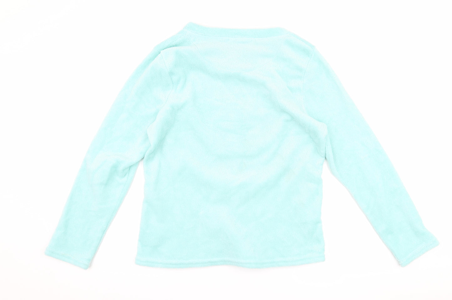 just like you Womens Blue  Fleece Top Pyjama Top Size M  - donut disturb