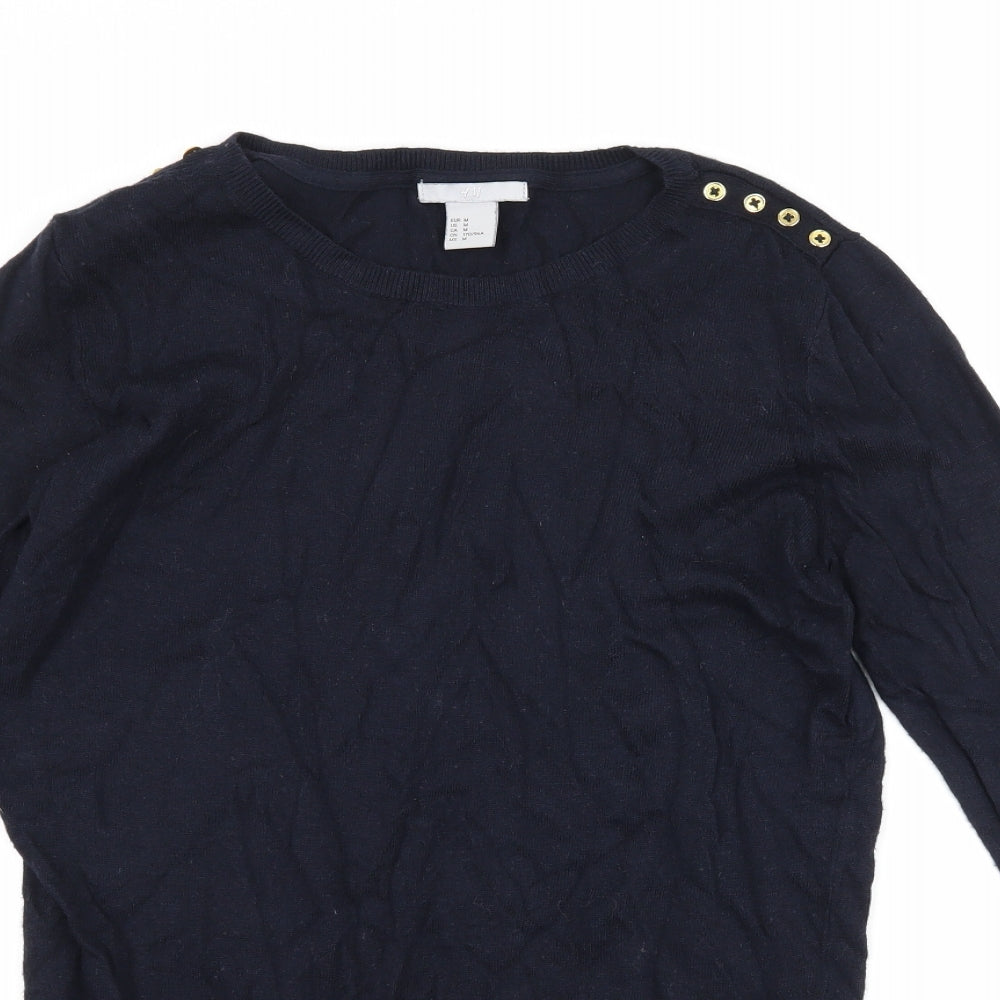 H&M Womens Blue   Pullover Jumper Size M